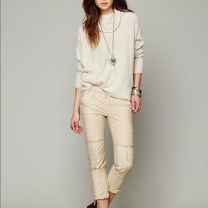 FREE PEOPLE TWILL UTILITY JEANS